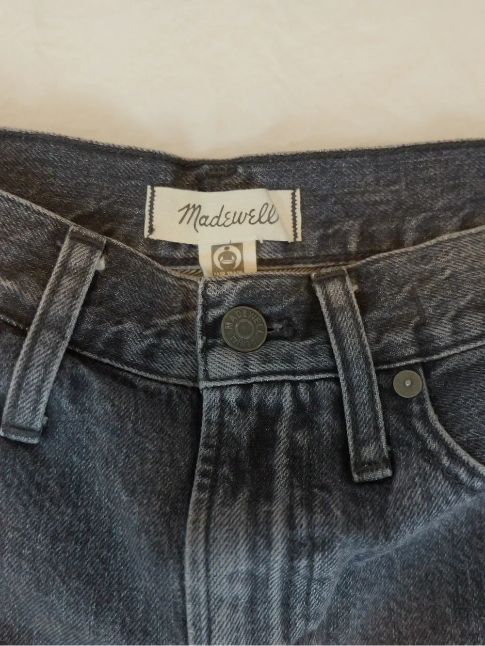 Madewell Black Denim Cutoff Shorts